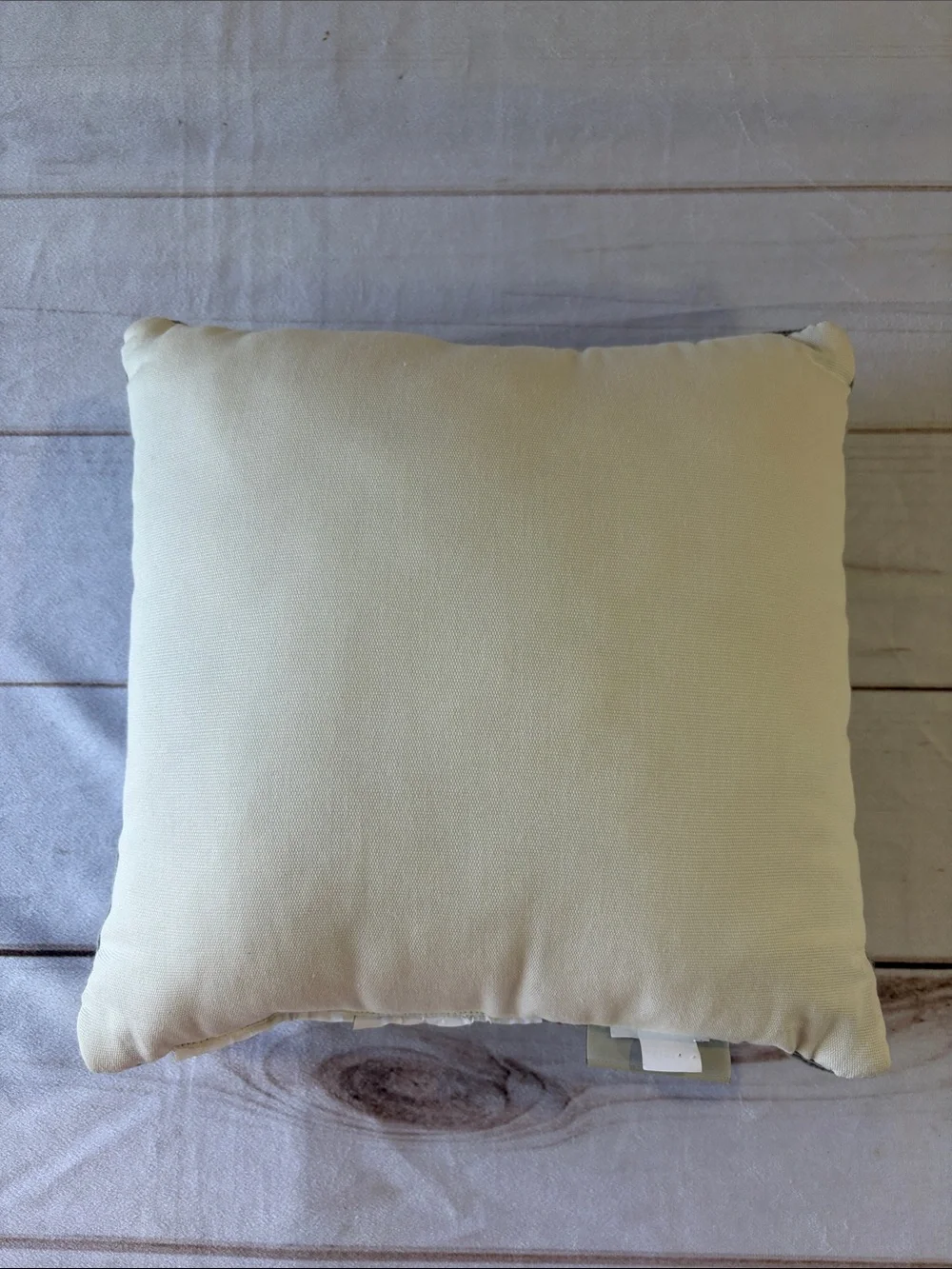 Pottery Barn Gray Holiday Pillow with White Lettering and Metallic Stars
